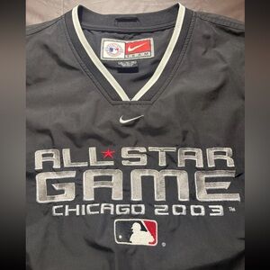 Nike Black All-Star Game Chicago 2003 Jersey with White Trim and Red Star